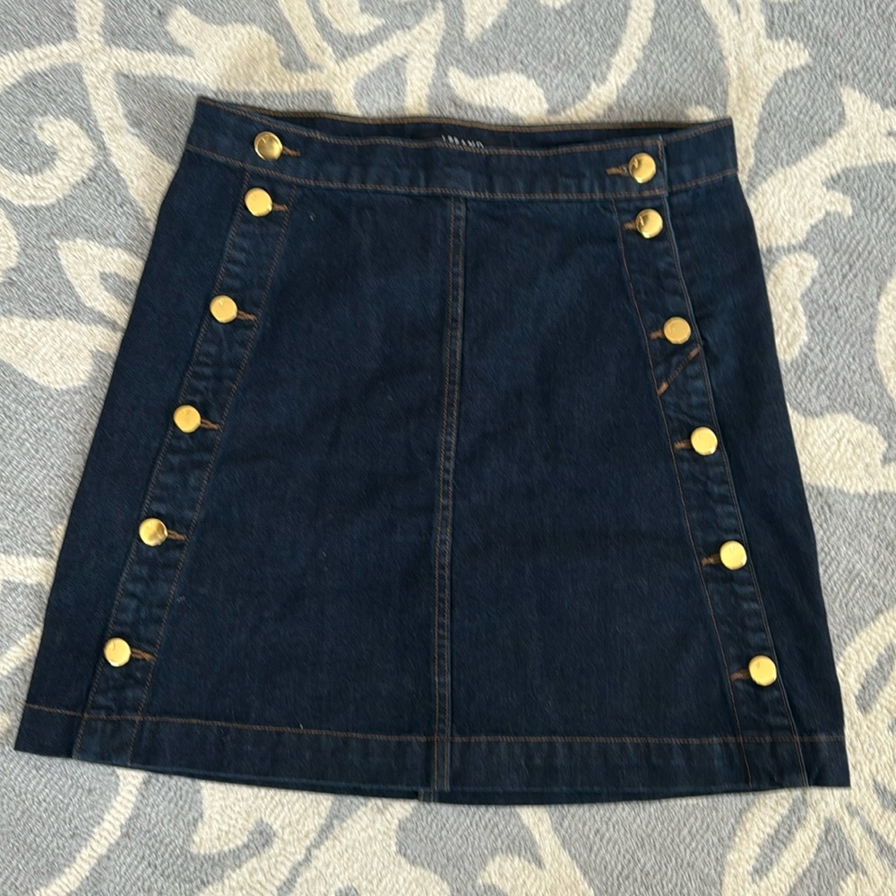J BRAND Ashlyn side button denim mini skirt